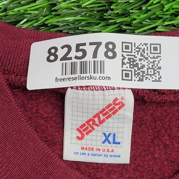 Vintage 80s JERZEES Raglan Sweatshirt Womens Large 20x27 USA - Picture 8 of 13